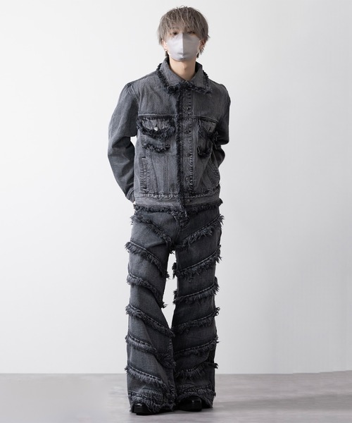 CLEL | 【CLEL】Hard Fringe Denim Jacket/ハードフリンジデニム 