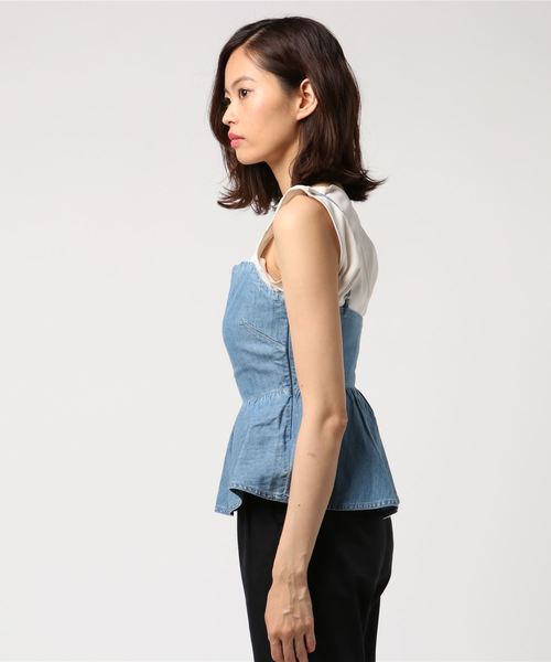 denim peplum top