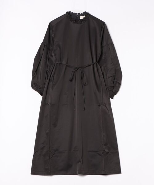 MARILYN MOON | ハーフスリーブタックフリルコクーンドレス