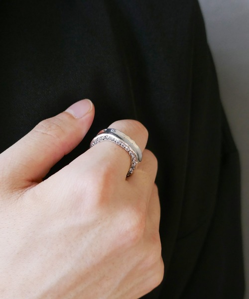 E.M. | SILVER925ジルコニア埋め込みリング/メンズ/レディース - Buyee