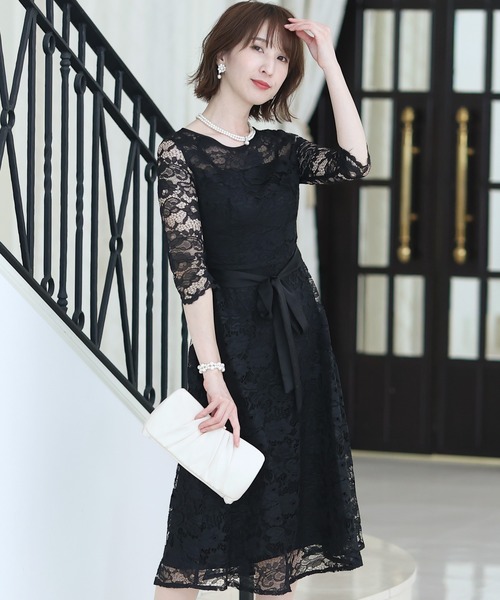 Pourvous クラシカルレース ロングスカート 結婚式ワンピース 同窓会 成人式 セレモニー大きいサイズ対応フォーマルパーティードレス Buyee An Online Proxy Shopping Service Shop At Zozotown Bot Online