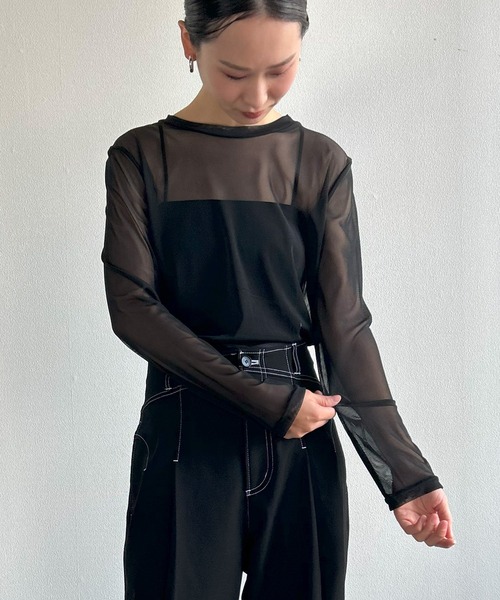 KOTOE | レディース カラー シースルーカットソー シアーカットソー