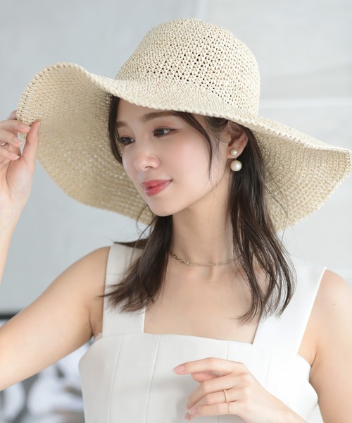 LITTLE＆MORE | 麦わら帽子 つば広 ワイヤー入り - Buyee, an Online