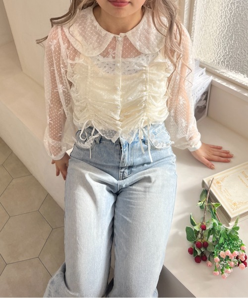 シアーギャザーブラウス　MORE self LOVE MORE SELF LOVE | シアーギャザーブラウス - Buyee, an Online