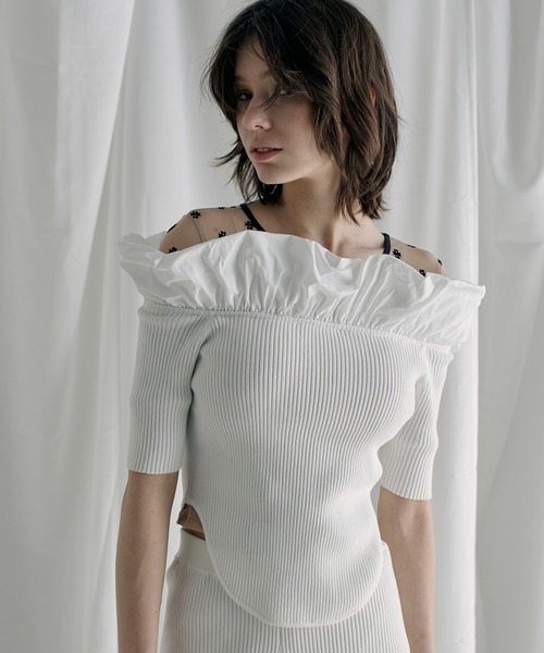 SORIN Asymmetry Ruffled Long T-shirt