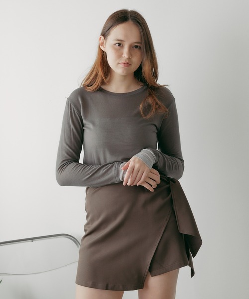 tシャツ ADAWAS/アダワス SHEER CASHMERE TOP シアーカシミヤトップ レディース ADAWAS tシャツ ADAWAS/アダワス SHEER CASHMERE TOP シアー