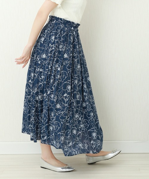 Charm Berry Tic R Tスラブ 線描きプリントギャザースカート Buyee Un Servicio De Compra De Proxy En Linea Compre En Zozotown