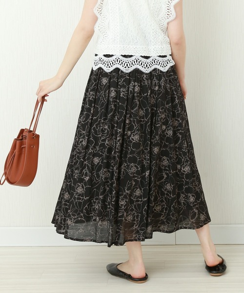 Charm Berry Tic R Tスラブ 線描きプリントギャザースカート Buyee Un Servicio De Compra De Proxy En Linea Compre En Zozotown