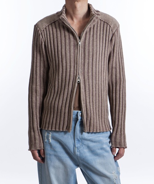 ZIP FIVE -WHITE LINE- | ニットカーディガン - Buyee, an Online