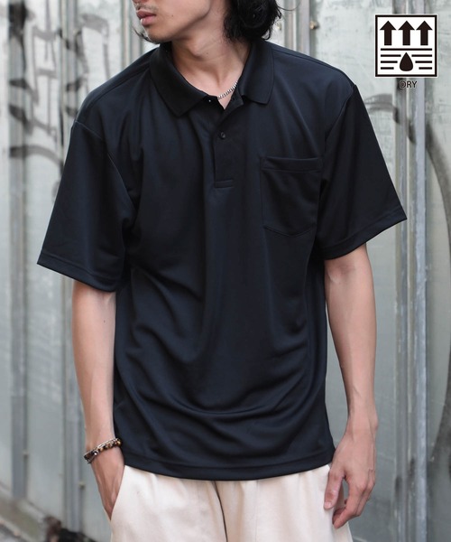 2025年最新入荷 GRANCY ストライプ襟L ブラックポロシャツ トップス