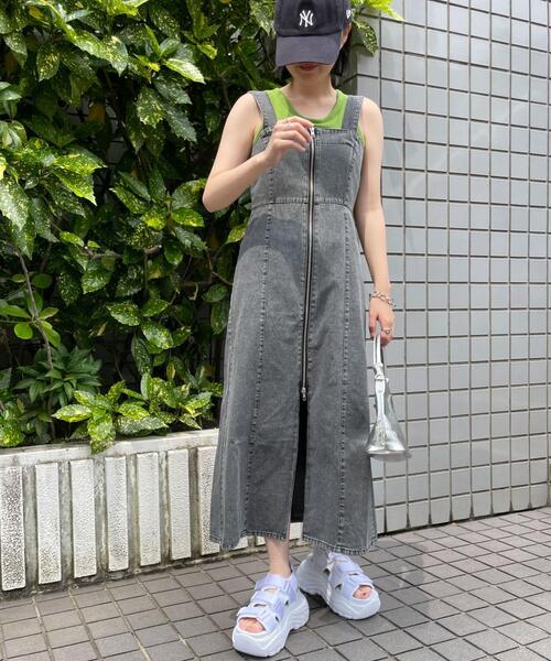 PLEATS 目覚まし PLEASE COTTON DENIM デニムワンピース 5月新作 