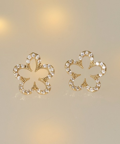 PHOEBE | ブルームラインビジューピアス/お花 - Buyee, an Online 