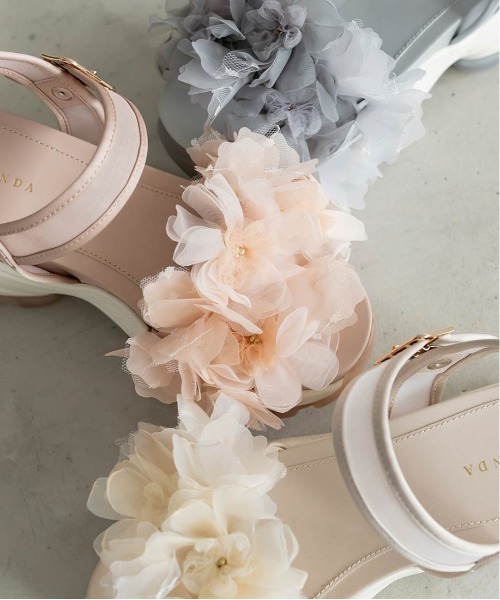 RANDA | ボリュームフラワースポーツサンダル - Buyee, an Online