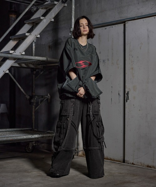 LILL 袖脱着可能ZIP3wayプルオーバーゲームシャツ チャコールグレー LILL 袖脱着可能ZIP3wayプルオーバーゲームシャツ チャコールグレー