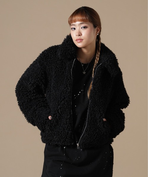 DANKE SCHON | DankeSchon/ダンケシェーン/WOMEN BOA COLLAR BLOUSON
