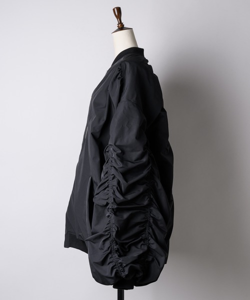 ギャザーボリュームキルトライナーMA-1 ブラック LA BELLE ETUDE