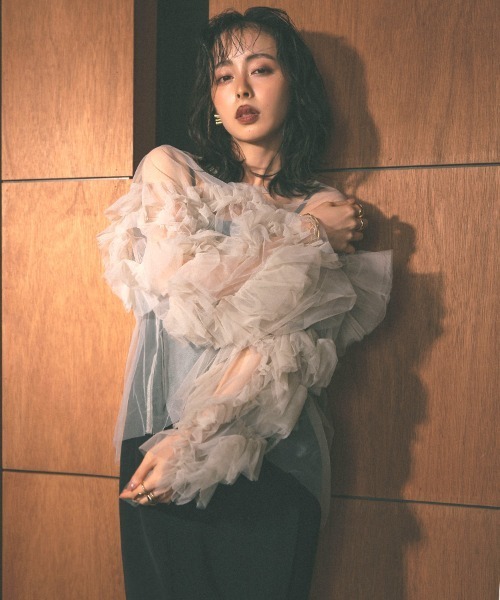 DONOBAN / ANDRESD】 フリルフレア ドレス 結婚式 S DONOBAN