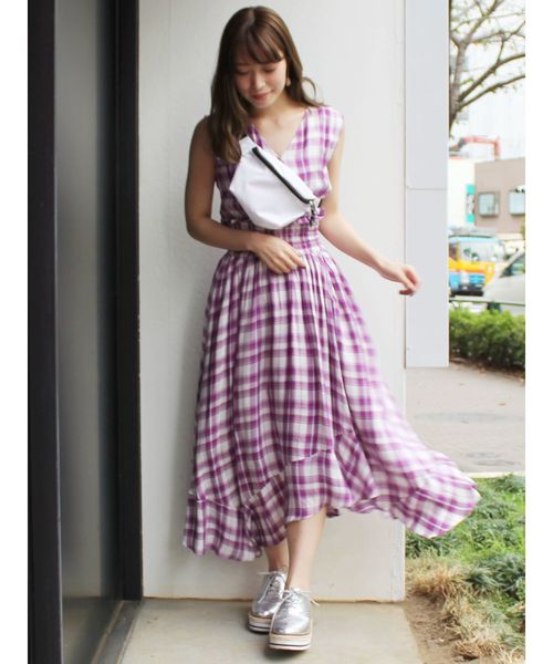 Mercuryduo チェック柄2wayウエストシャーリングワンピース Buyee An Online Proxy Shopping Service Shop At Zozotown Bot Online