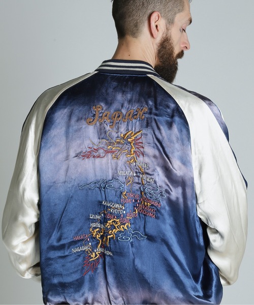 schott完売商品RAYON SUKA ASING JACKETスカジャン RAYON SUKA ASING JACKET/レーヨン エイジング スカジャン