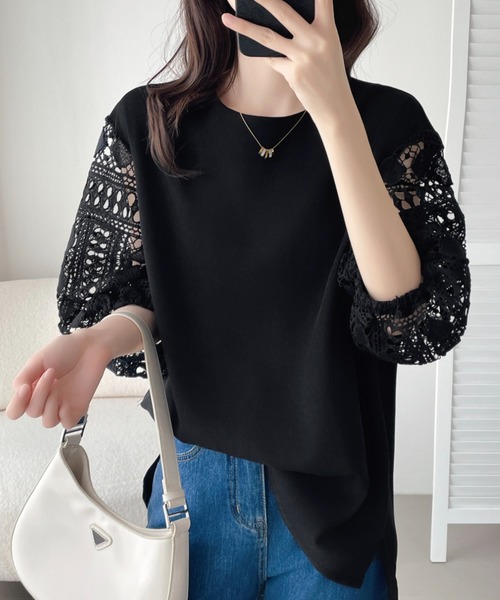 lallana リボンラインダンボールトップス Lallana（ララーナ）の