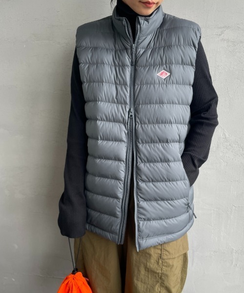 DANTON ダウンベスト フード付き サイズ36 ネイビー DANTON（ダントン）の「◇DANTON×BEAMS / 別注 フード ダウン