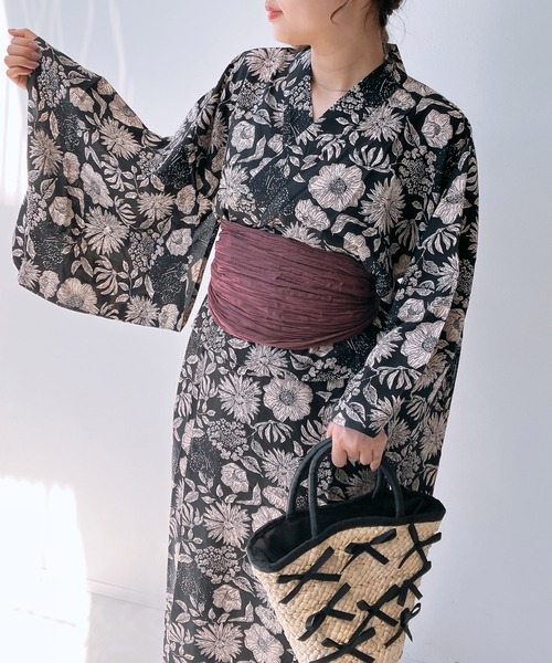 AS KNOW AS plus ひんやり2way セパレート浴衣 3点セット ◎ひんやり 2wayセパレート浴衣 3点セット(キャミワンピース