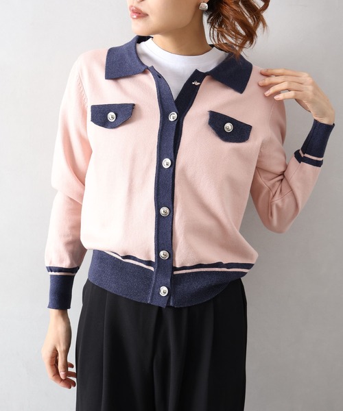 SPRAY | バイカラー衿付カーディガン - Buyee, an Online Proxy