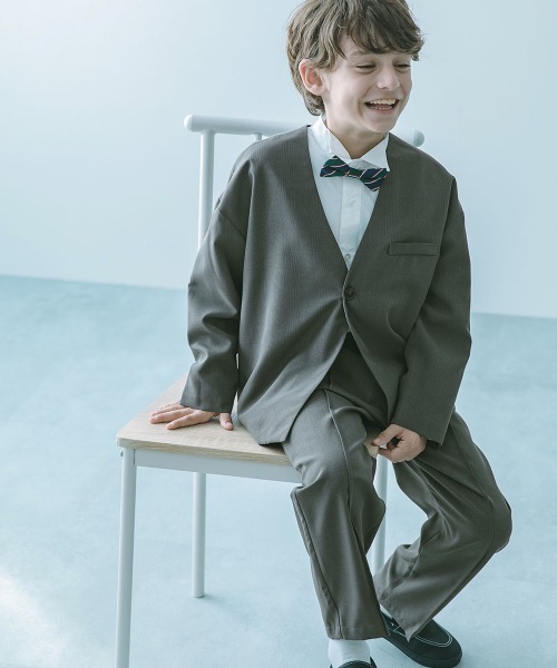DAY CLOSET | キッズスーツ 長袖シャツ+パンツ+蝶ネクタイ+ベスト 4点