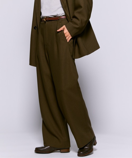 パンツ THE BOLDMAN 2tuck Twill Slacks Buyee】THE BOLDMAN | 2tuck Twill Slacks / 2タックツイル