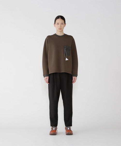 トップス and wander Airy Warm Pullover and wander（アンドワンダー） トレーナー スウェット 「and wander