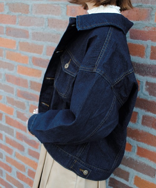 ジャケット・アウター BIG SILHOUETTE COLOR DENIM JACKET ビッグシルエットデニムシャツジャケット【2 color】 Big