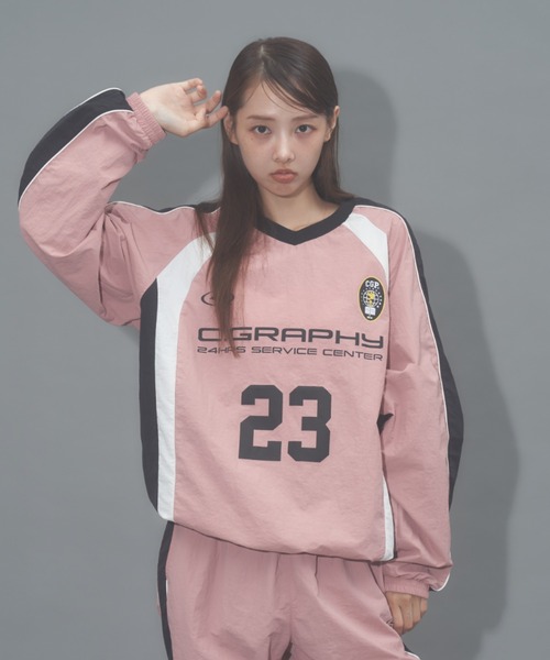 CODEGRAPHY | [SET UP対応] SYNTHETIC FIBER CONTRAST SPORTS CREW 