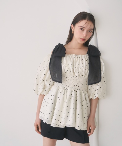 SNIDEL | 【WEB限定カラーあり】ウエストシャーリングリボン 