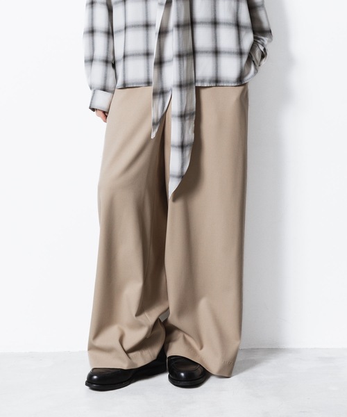 ato】SLUB TWEED FLAIR PANTS フレアパンツ スラックス ATO | SLUB