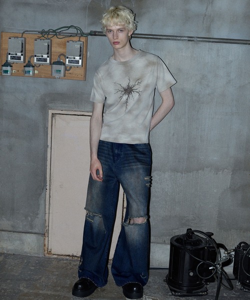 GRANCY | 【GRANCY】Rifted Slash Buggy Denim Pants / リフテッド