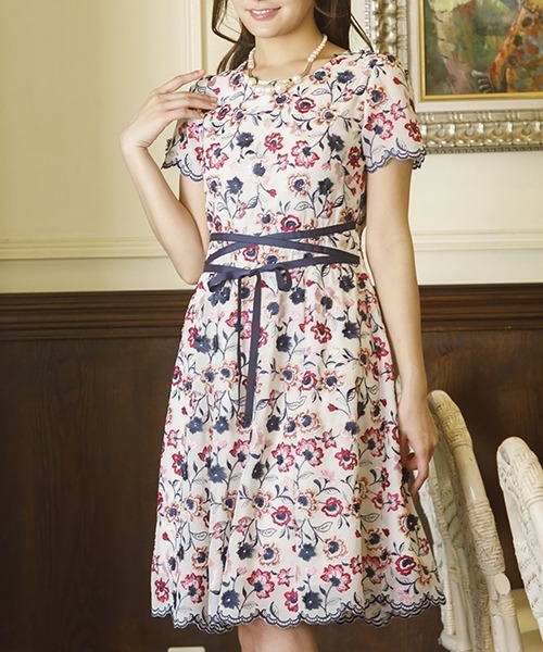 Rose Tiara リボンフラワーモチーフ襟付きワンピース Buyee An Online Proxy Shopping Service Shop At Zozotown Bot Online