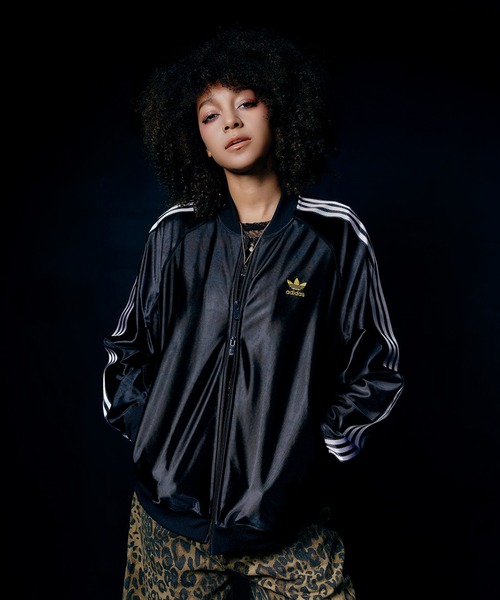adidas プレザーファイヤーバードオーバーサイズトラックトップ L adidas PLEATHER FIREBIRD OVERSIZED TRACKTOP / アディダス