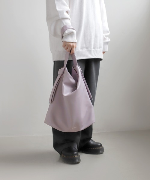 ANEMONE | レザー調ノットワンハンドルトートバッグ - Buyee, an