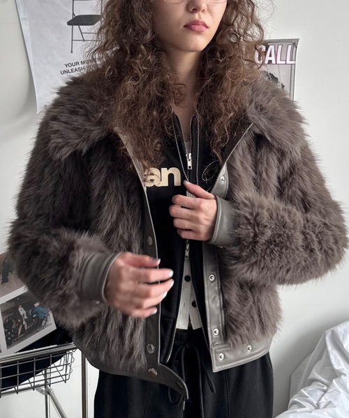 SHAGGIE | 【ViVi掲載】ファーブルゾンジャケット/ファーコート