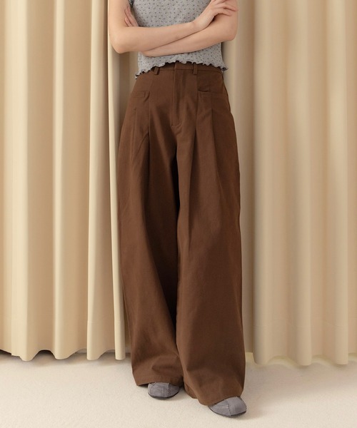 ツイル2タックワイドパンツ