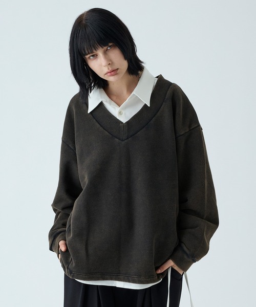 CLEL】ヘビーウェイト 刺繍デザインスウェット