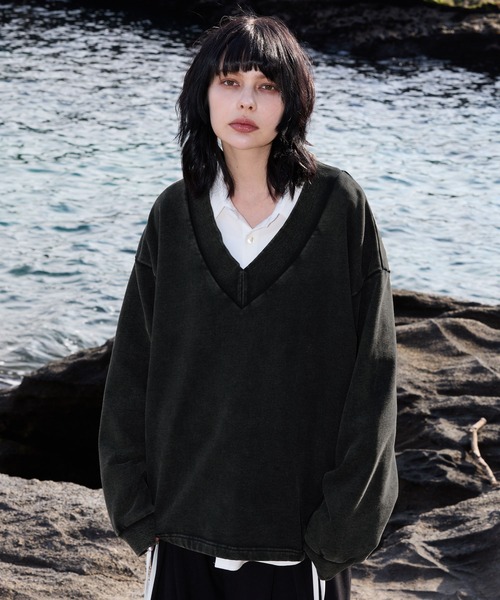 VELNUS ヴィンテージメイク ヘビーウェイト Vネック スウェット ベルナス VELNUS】Vintage Make Heavyweight V-Neck Sweat/ヴィンテージ
