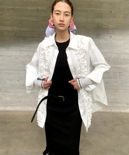 LONSLAN | 【25SS】フリル デザインシャツ LON24a104 - Buyee, an 