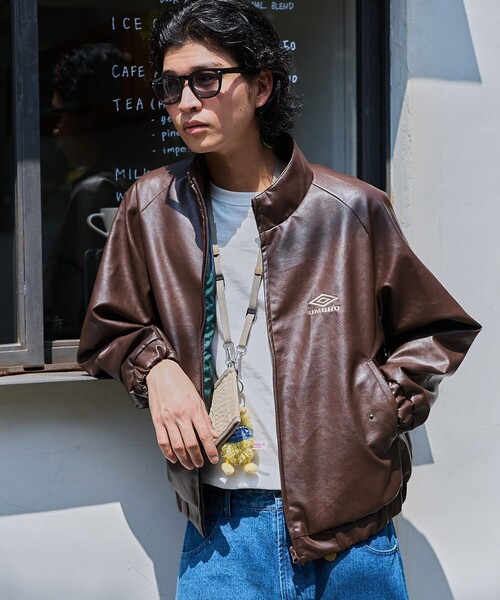 UMBRO | UMBRO⁄アンブロ SP LEATHERETTE Stand Collar Blouson⁄別注