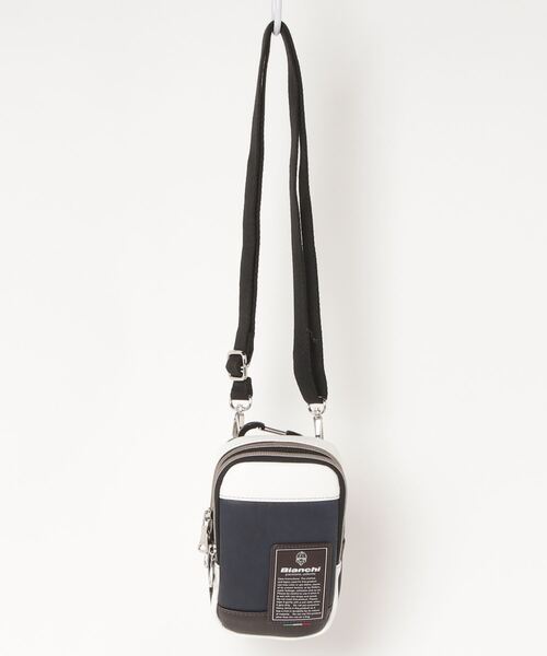 ビアンキ 高密度ポリエステルメランジ ミニワンショルダーバッグ NBTC01C メランジブラック ビアンキ ボディバッグ 通販 ショルダーバッグ メンズ
