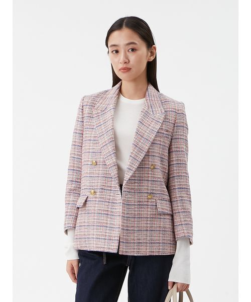 mila owen 金釦ダブルブレストツイードブレザー MILA OWEN | 金釦ダブルブレストツイードブレザー - Buyee, an Online