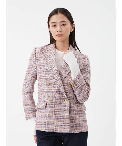 MILA OWEN | 金釦ダブルブレストツイードブレザー - Buyee, an Online