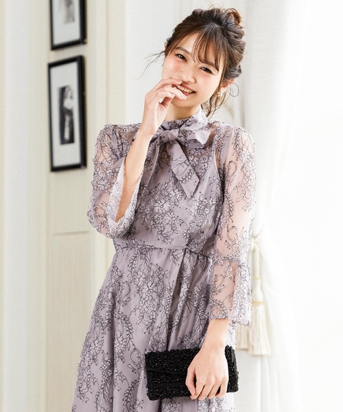 Niana 襟ボウタイレース 結婚式ワンピースドレス Buyee An Online Proxy Shopping Service Shop At Zozotown Bot Online