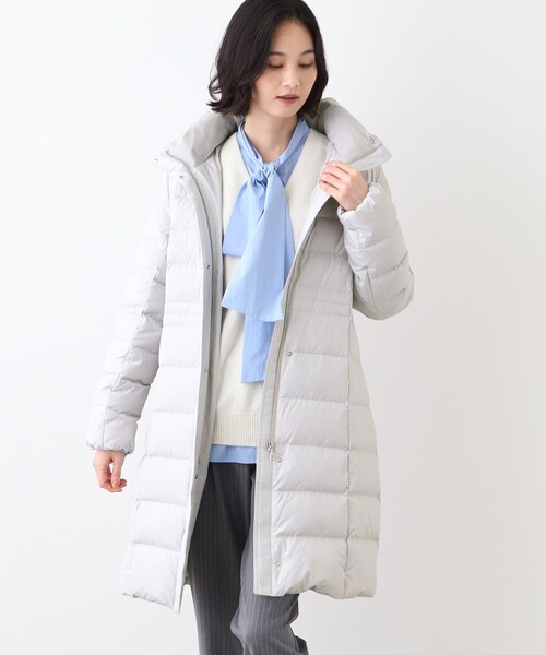 INDIVI | 【洗える／撥水】ウォッシャブルロング丈ダウンコート