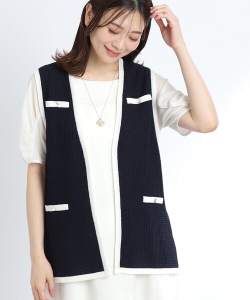 cen.ツイードベスト 4/3発売/ cen.ツイードベスト/ tweed vest - my clozette